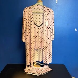 Pink Polka Dot Robe Set